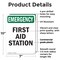 Signmission First Aid Station, 7 in W x Rectangle, Plastic OS-2PACK-EM-P-710-V-10496 - alternate 4